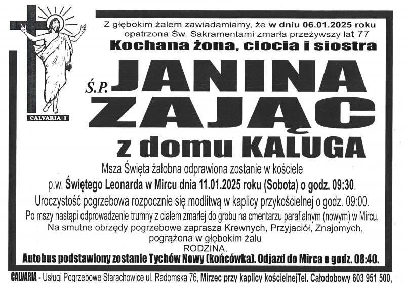 Janina  Zając z d. Kaluga