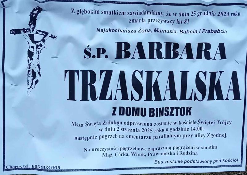 Barbara  Trzaskalska z d. Binsztok