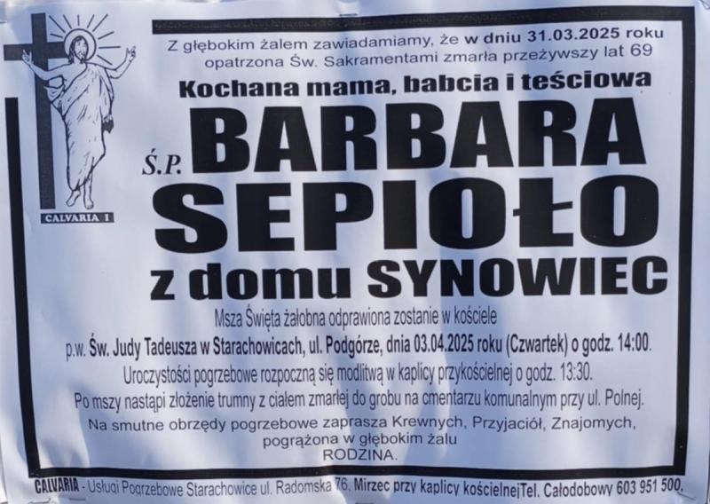 Barbara  Sepioło z d. Synowiec