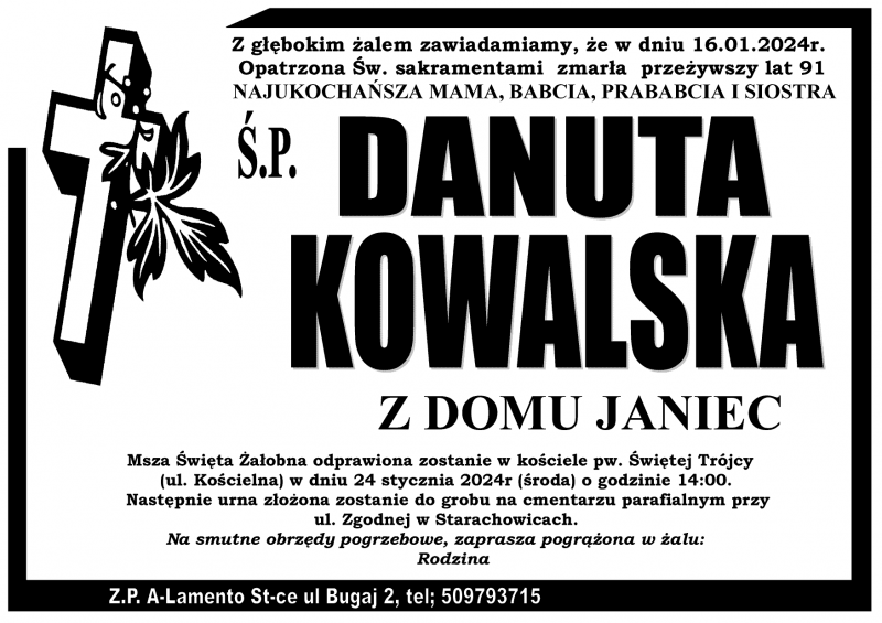 Danuta  Kowalska z d. Janiec