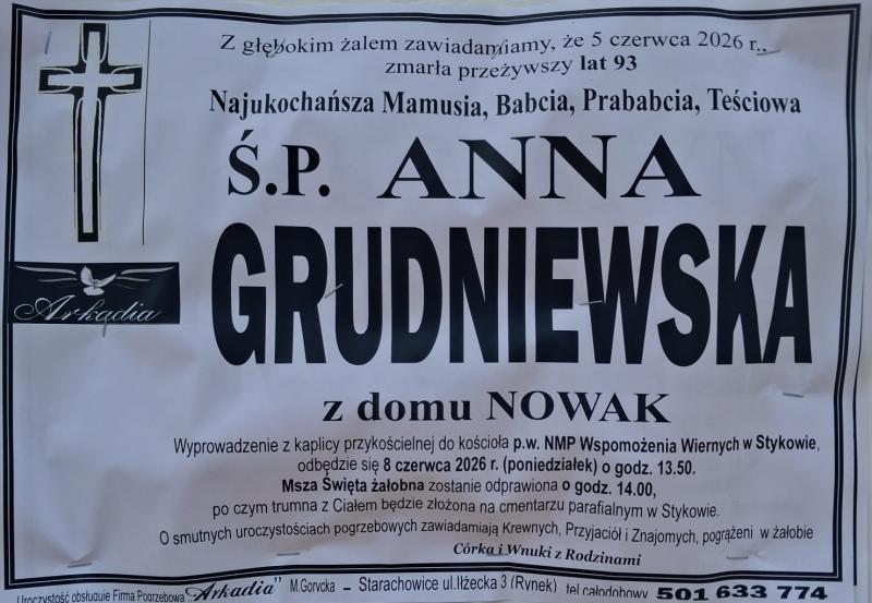 Anna  Grudniewska z d. Nowak