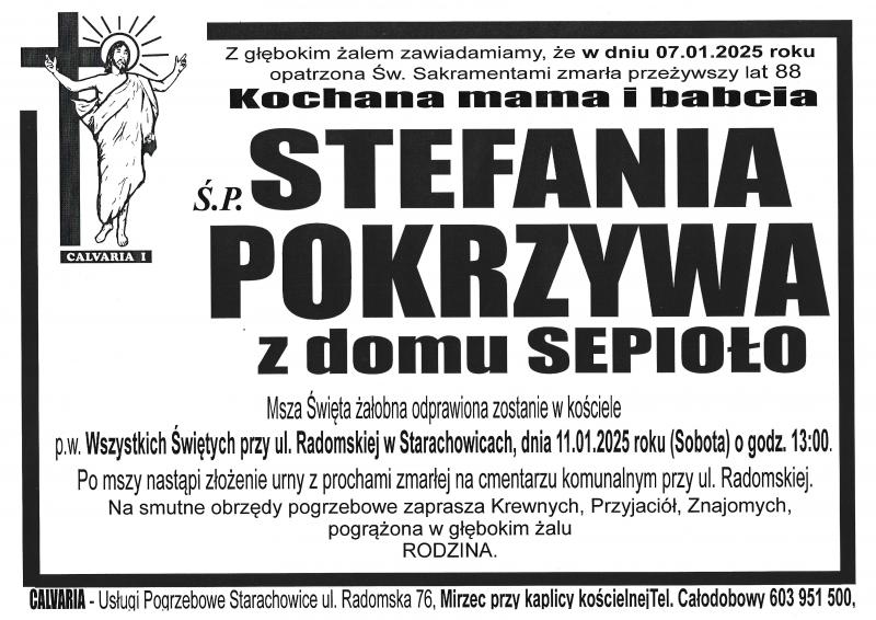 Stefania  Pokrzywa z d. Sepioło