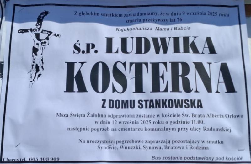 Ludwika  Kosterna z d. Stanowska 