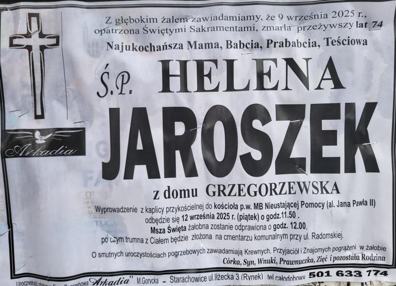 Helena  Jaroszek z d. Grzegorzewska