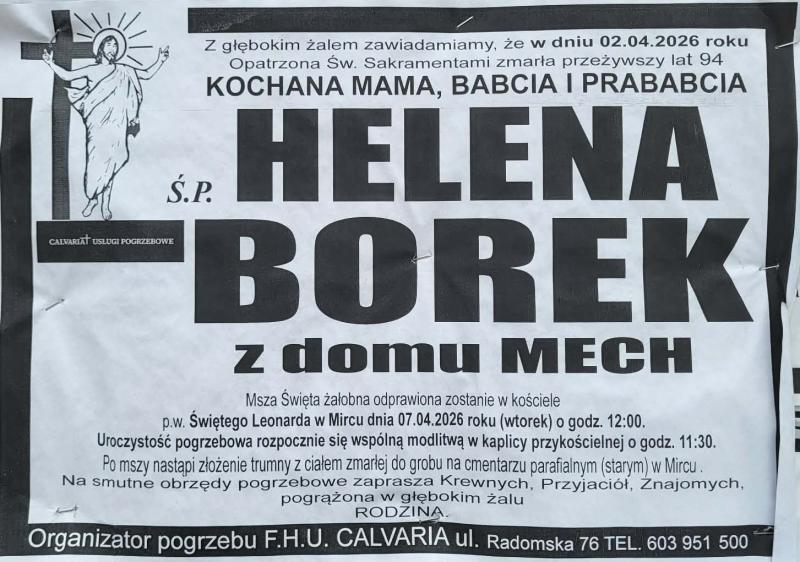 Helena  Borek z d. Mech