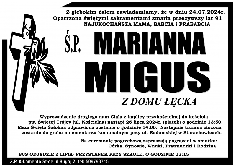 Marianna Migus, z d. Łęcka