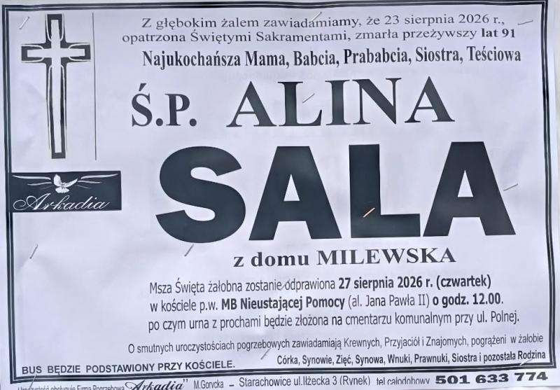 Alina  Sala z d. Milewska 