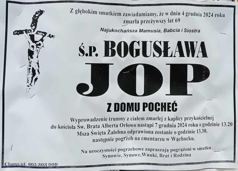 Bogusława  Jop z d. Pocheć
