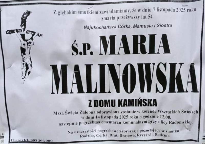 Maria  Malinowska z d. Kamińska