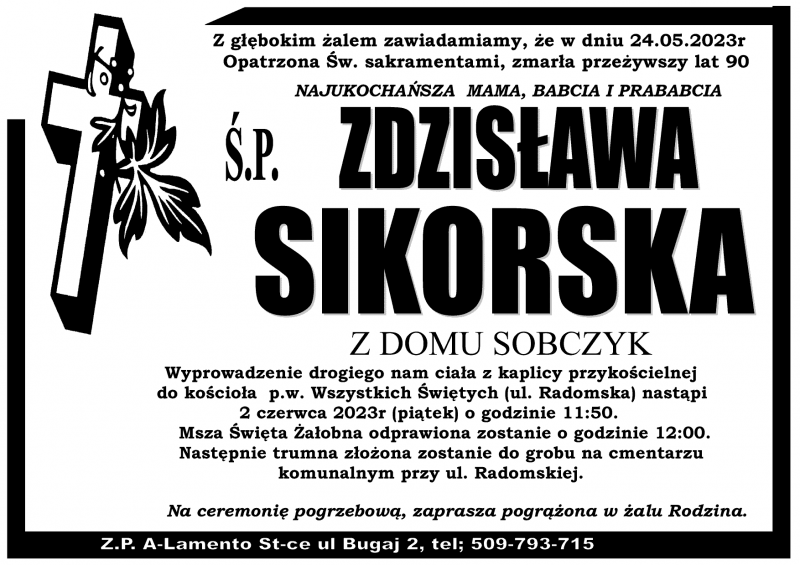 Zdzisława  Sikorska z d. Sobczyk