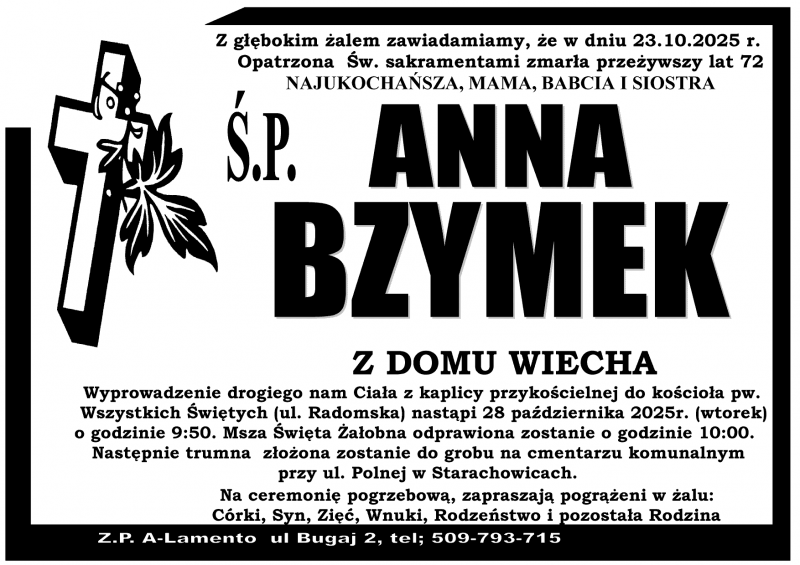 Anna  Bzymek z d. Wiecha
