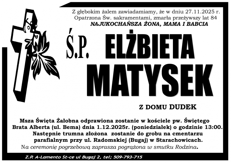 Elżbieta  Matysek z d. Dudek