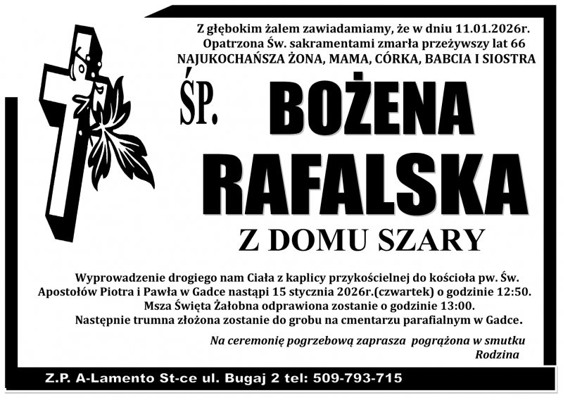Bożena  Rafalska z d. Szary