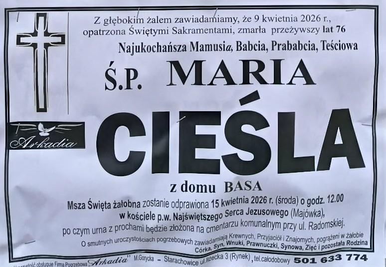 Maria Cieśla z d. Basa