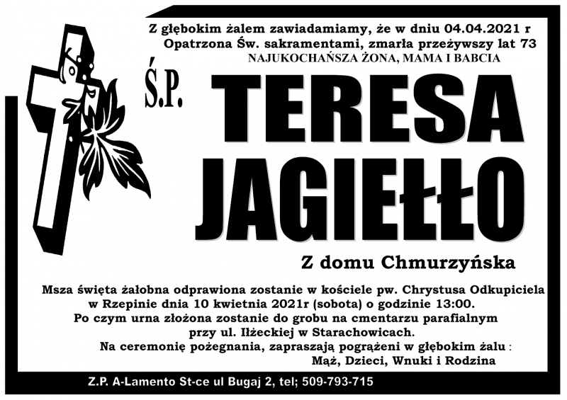 Teresa Jagiełło z d. Chmurzyńska