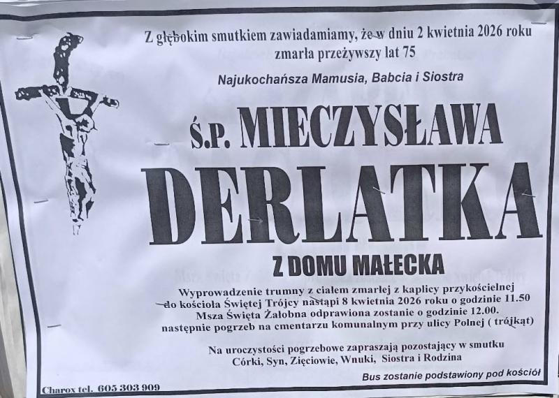 Mieczysława  Derlatka z d. Małecka