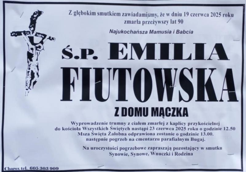 Emilia  Fiutowska z d. Mączka