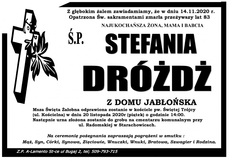 Stefania Dróżdż z domu Jabłońska
