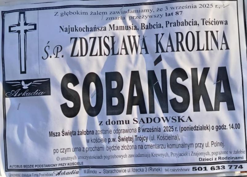 Zdzisława Karolina  Sobańska z d. Sadowska