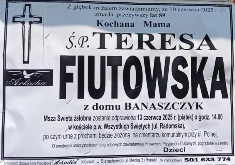 Teresa  Fiutowska z d. Banaszczyk