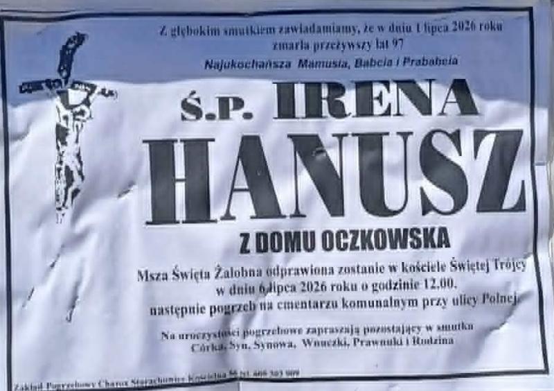 Irena  Hanusz z d. Oczkowska