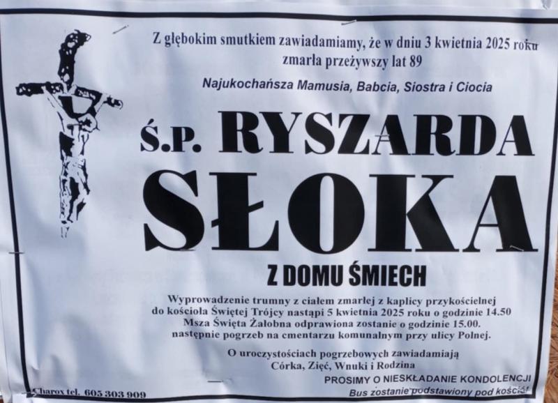 Ryszarda  Słoka z d. Śmiech