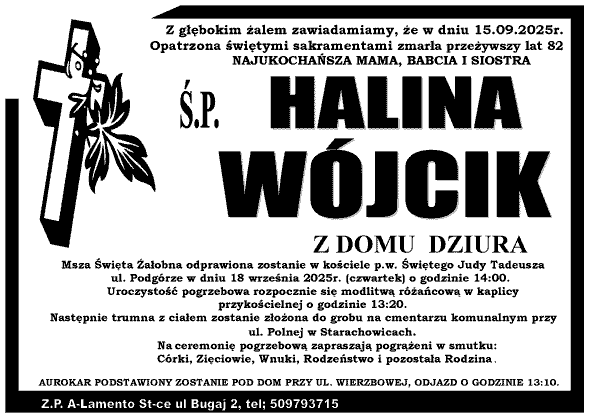 Halina  Wójcik z d. Dziura
