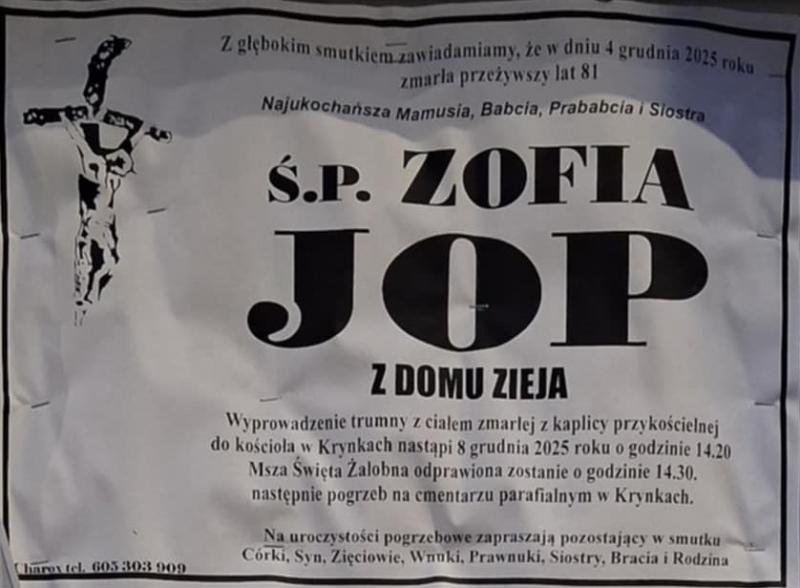 Zofia  Jop z d. Zieja