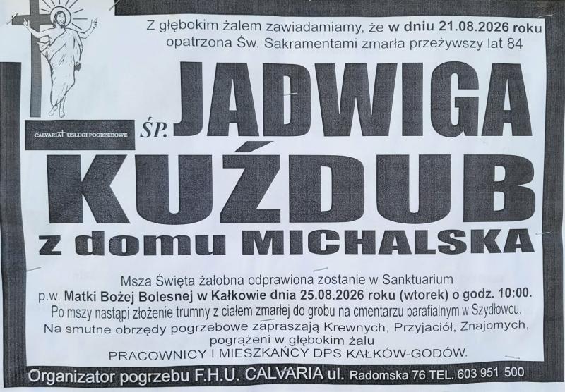 Jadwiga  Kuźdub z d. Michalska