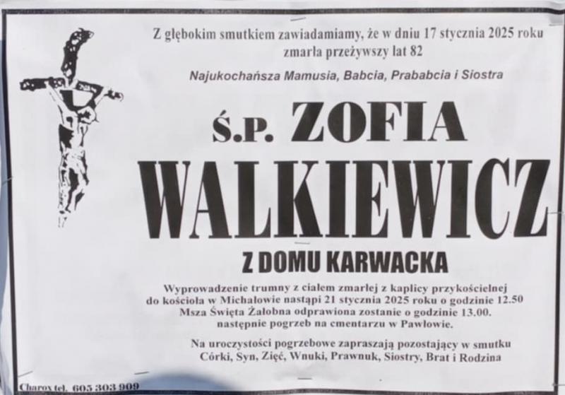 Zofia  Walkiewicz z d. Karwacka
