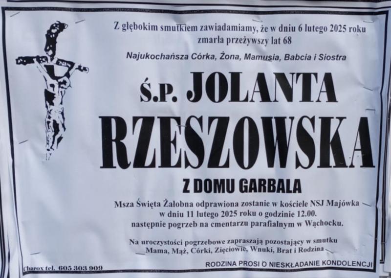 Jolanta  Rzeszowska z d. Garbla
