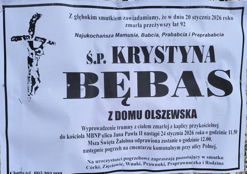 Krystyna  Bębas z d. Olszewska
