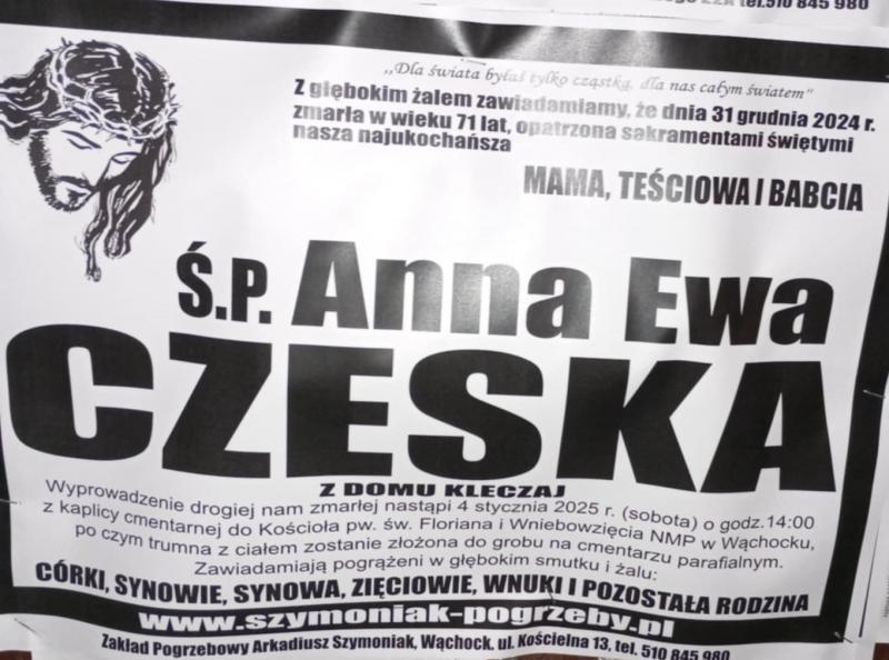 Anna Ewa  Czeska z d. Kleczaj