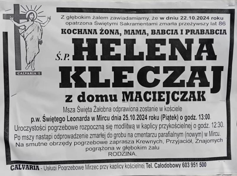Helena  Kleczaj z d. Maciejczak