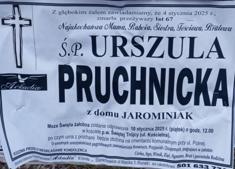 Urszula  Pruchnicka z d. Jarominiak