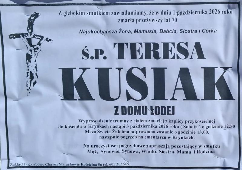 Teresa  Kusiak z d. Łodej