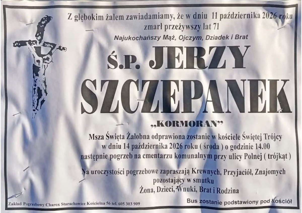 Nekrolog: śp. Jerzy Szczepanek, zm. 11 października 2026 r.