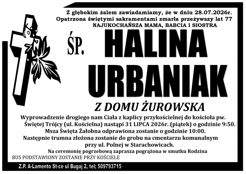 Halina  Urbaniak z d. Żurowska