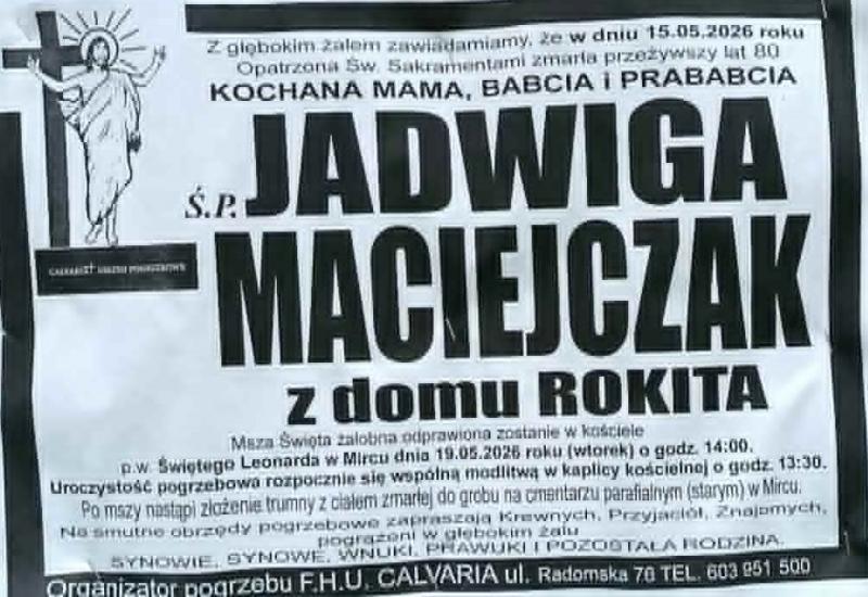 Jadwiga  Maciejczak z d. Rokita
