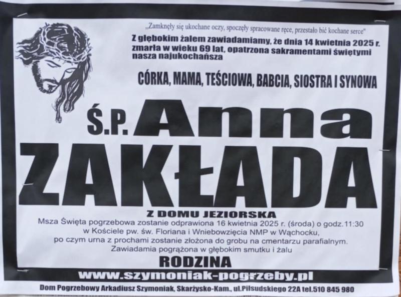 Anna  Zakłada z d. Jeziorska