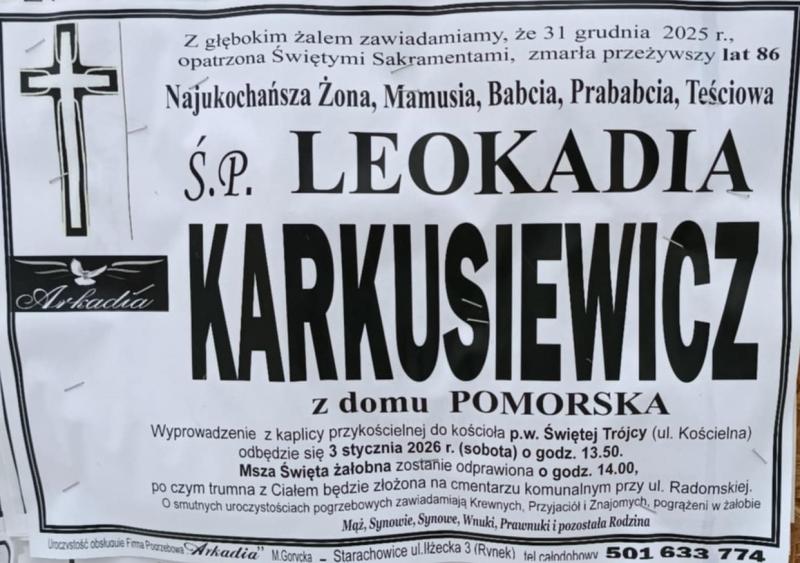 Leokadia  Karkusiewicz z d. Pomorska