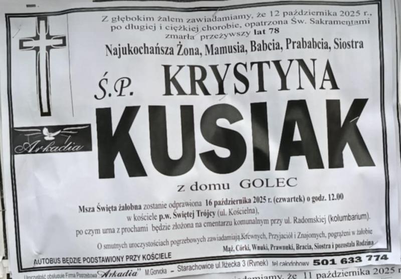Krystyna  Kusiak z d. Golec