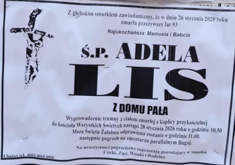 Adela  Lis z d. Pała