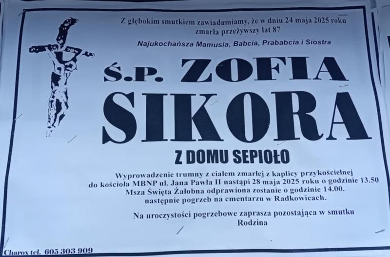 Zofia  Sikora z d. Sepioło