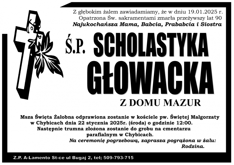 Scholastyka  Głowacka z d. Mazur