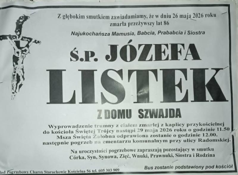 Józefa  Listek z d. Szwajda