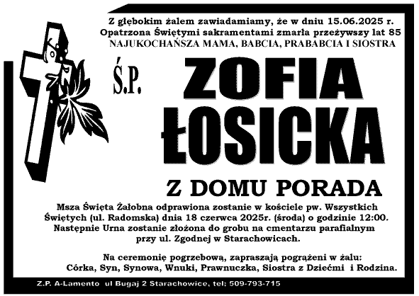 Zofia  Łosicka z d. Porada
