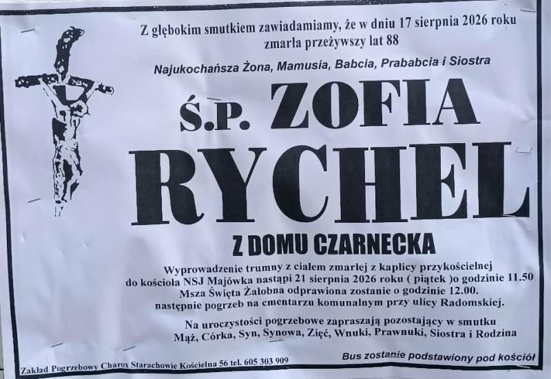 Zofia  Rychel z d. Czarnecka