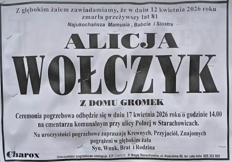 Alicja  Wołczyk z d. Gromek