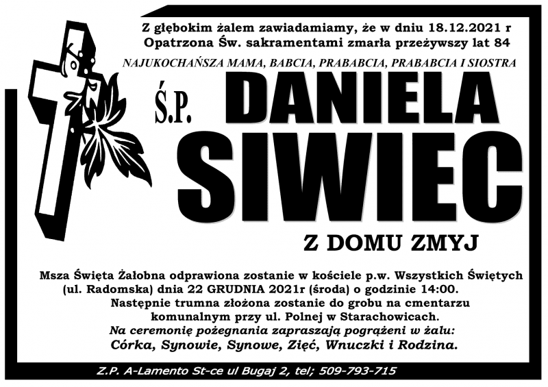 Daniela  Siwiec z d. Zmyj